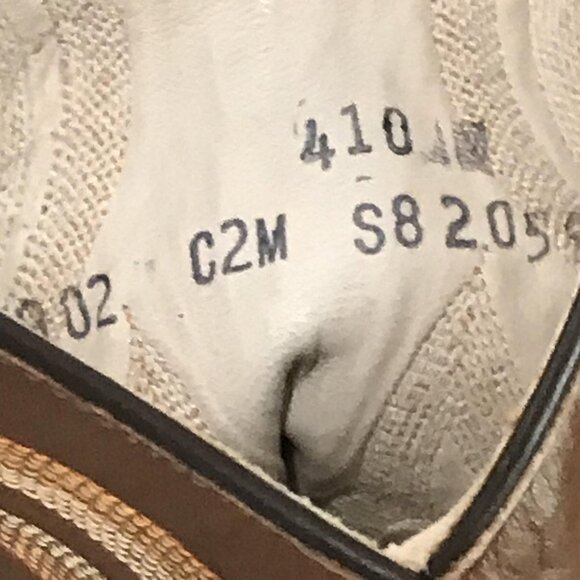 Vintage Larry Mahan Boots Mens Size 10 Brown Leather Western Cowboy USA 80s - Picture 9 of 11